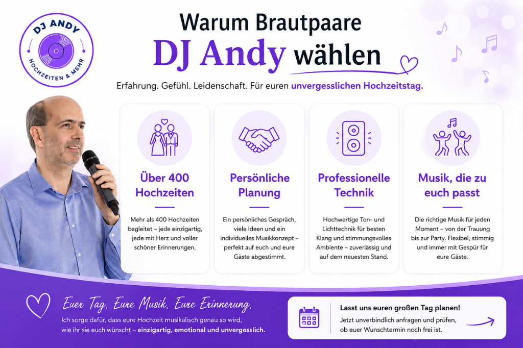 Warum wählen Brautpaare DJ Andy aus der Steiermark?