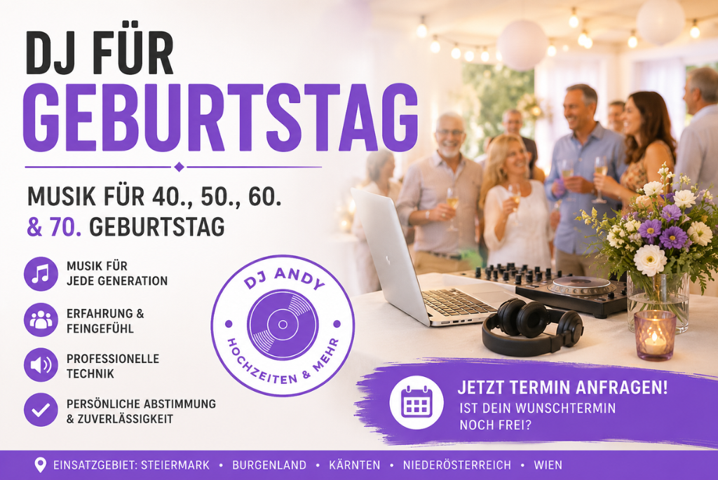 DJ für Geburtstag | 40., 50., 60. & 70. | DJ Andy